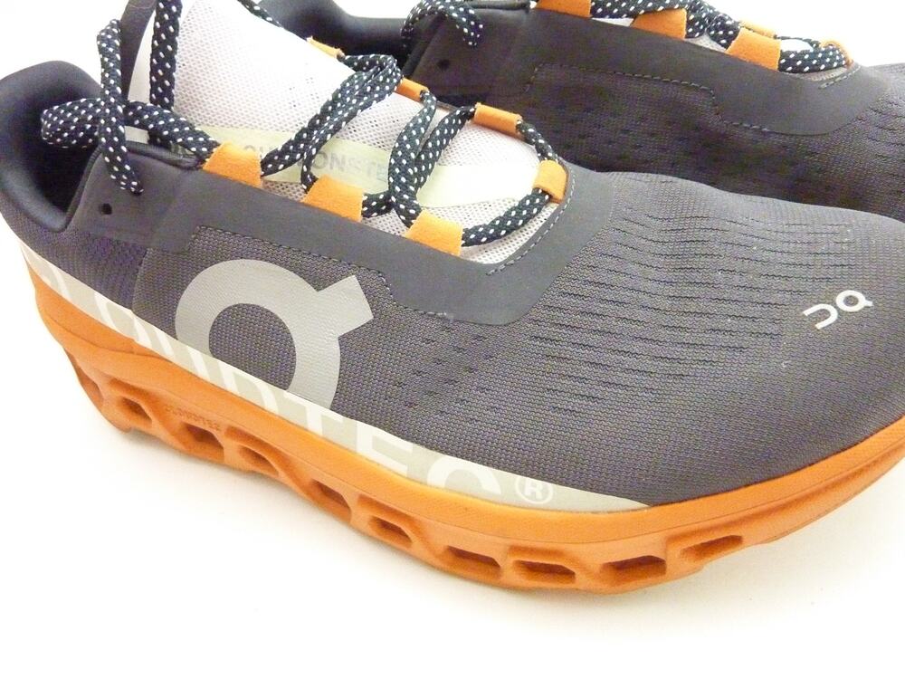 On Cloud Cloudmonster Mens 11.5 Running Shoes Gray Orange CloudTec Sneakers